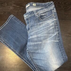 BKE Women's Blue Boot Cut Jeans - Washed Indigo